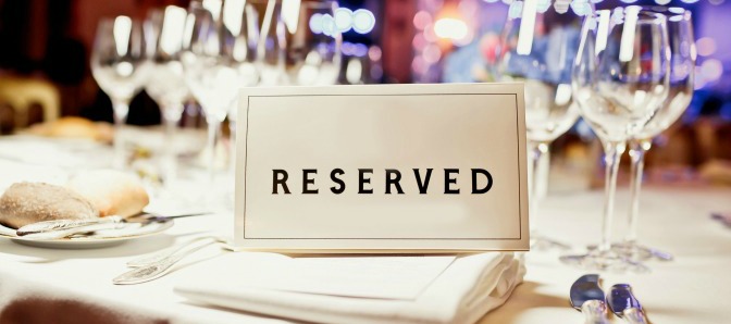 Reserved Sign made with Event Planning