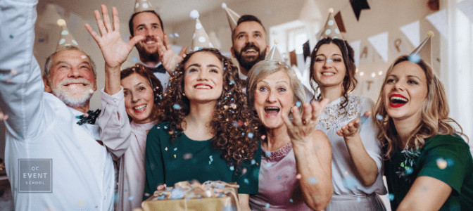 how to become a party planner - family celebrating birthday