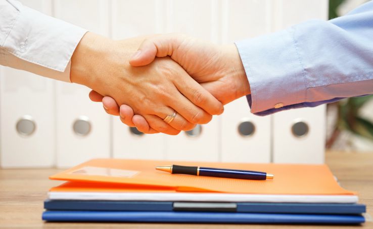 Career in event planning- signing contract with client